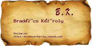 Bradács Károly névjegykártya