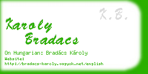 karoly bradacs business card